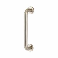 316 Satin Stainless Steel 22mm D-Bar Door Pull Handle on Rose - Bolt Fix - 250mm Centres