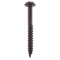 Blackjax Pozi Round Head Wood Screws - 8 x 1 1/4" - Exterior Black Organic - Pack of 200