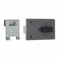 Fire Brigade FB4 Rim Slam Lock - 110mm Case - 45mm Backset - Right Hand - Open In - Silver