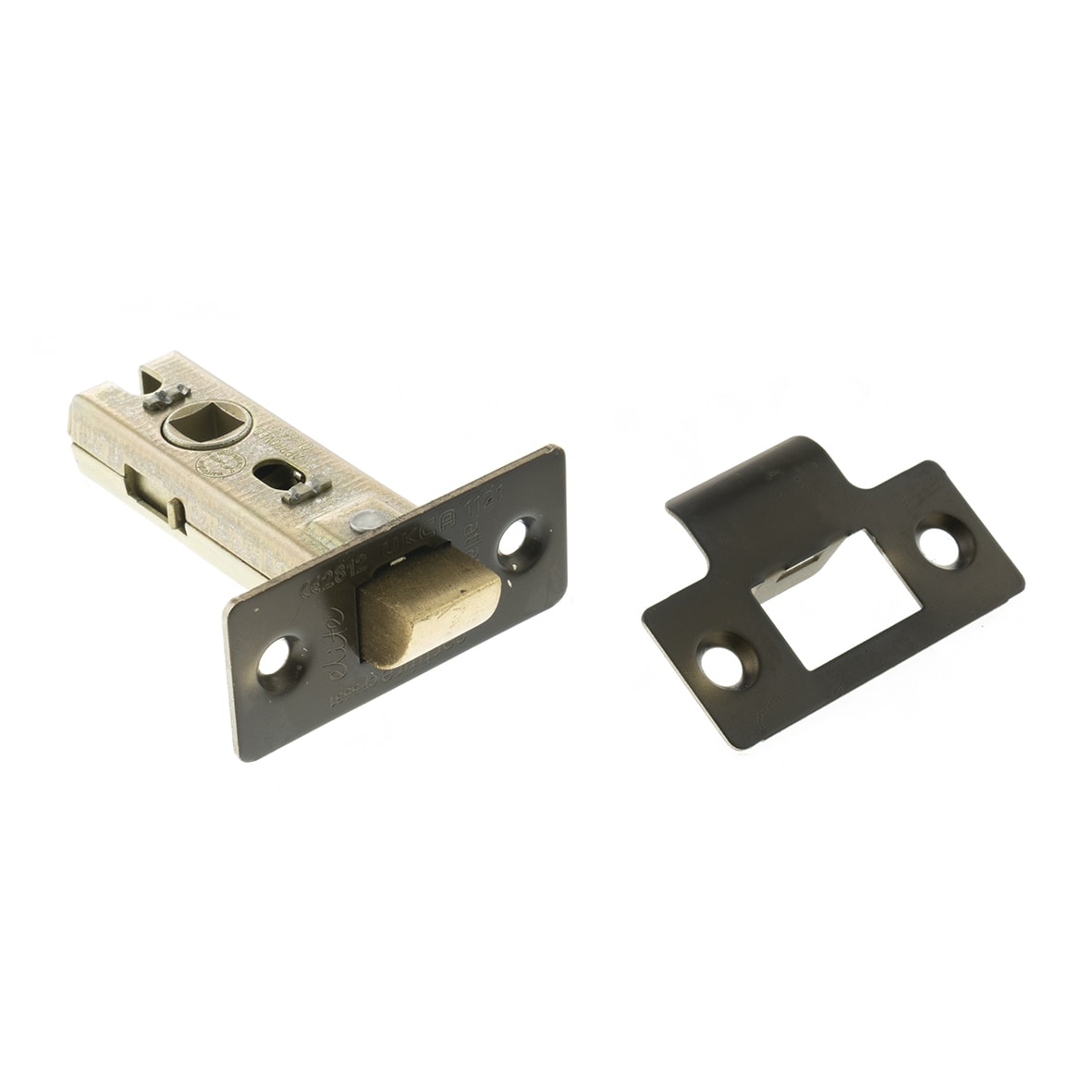 Fire-Rated Tubular Latch - 63mm Case - 45mm Backset - Square - Urban Dark Bronze