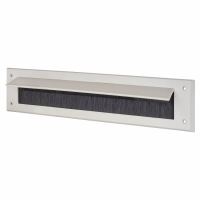 Brush Seal Interior Letter Tidy With Flap - 343 x 80mm - White