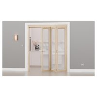 Interfold 35F Bi-Folding Door Kit - 2 x 2000mm Tracks - 5 Door - Satin Stainless Steel