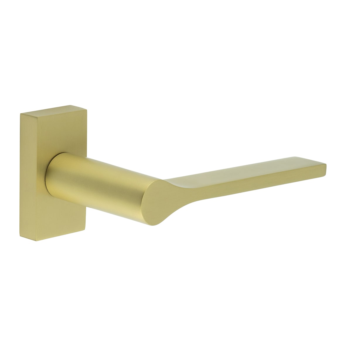 Satin Brass uPVC Multipoint Door Handles on Rectangular Rose - CR-105 Range