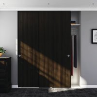 Double Wardrobe Top Sliding Door Kit - 2000mm Track - 30kg Max Door Weight