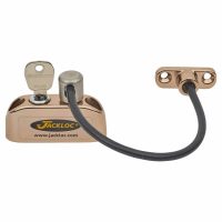 Pro-5 Key-Locking Cable Window Restrictor - Brass