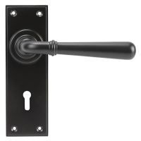 Aged Bronze Keyhole Door Handles - Newbury Range - 152 x 50mm