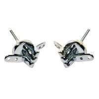 Toilet Seat Hinge Kit - 57 x 32mm - Polished Chrome