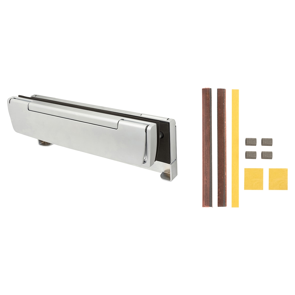 AR708HS Fire Rated Security Letter Plate - 310 x 21mm - Satin Chrome