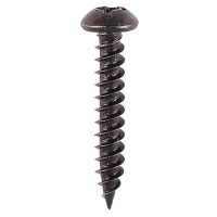 Blackjax Pozi Round Head Wood Screws - 6 x 1" - Exterior Black Organic - Pack of 200