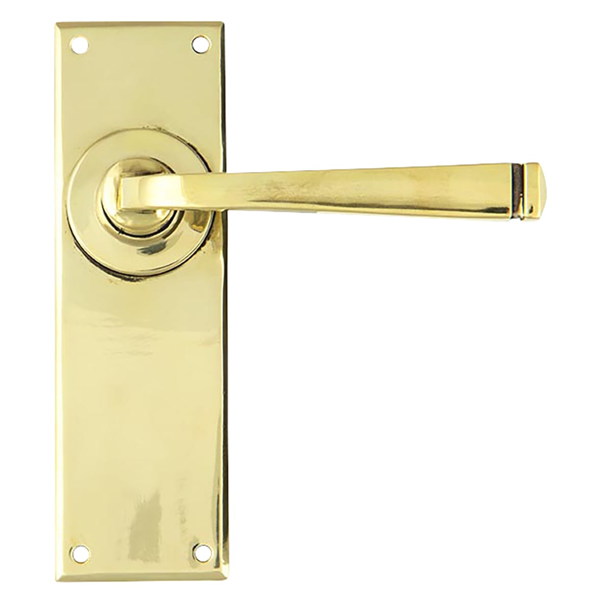 Aged Brass Latch Door Handles - Avon Range - 152 x 48mm