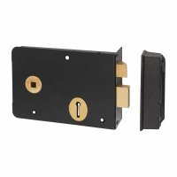 1439 Scotch Rim Lock - 155 x 106mm - Left Hand - Black