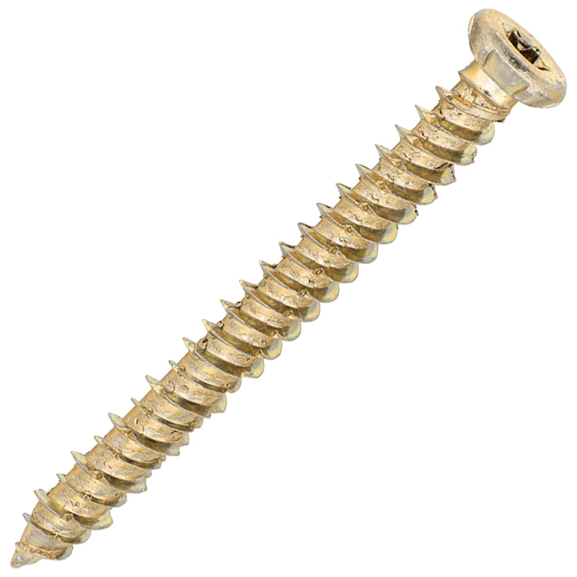 Concrete Screw - Countersunk - Yellow Zinc - 7.5 x 70mm - Pack of 100