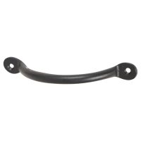 Bean Bow Cabinet Pull Handle - 115mm Centres - Black Iron
