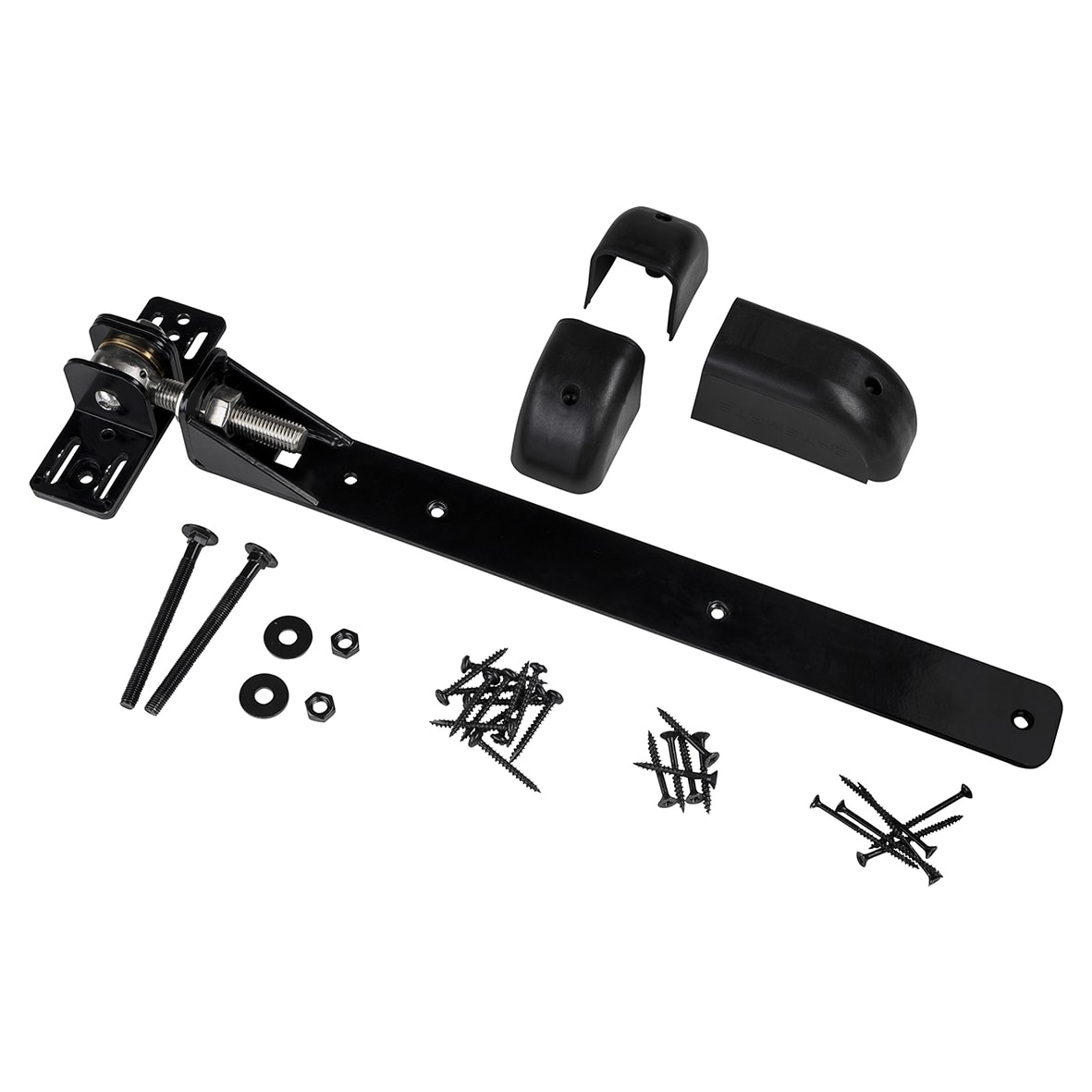 Advanced Heavy Duty Adjustable Hook & Band Gate Hinge - 600 x 57mm - Black Powder Coated - Pair