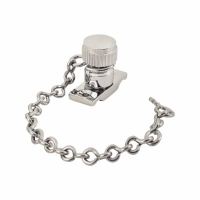 Acorn Sash Window Stop on Chain - 32 x 13mm - Polished Chrome