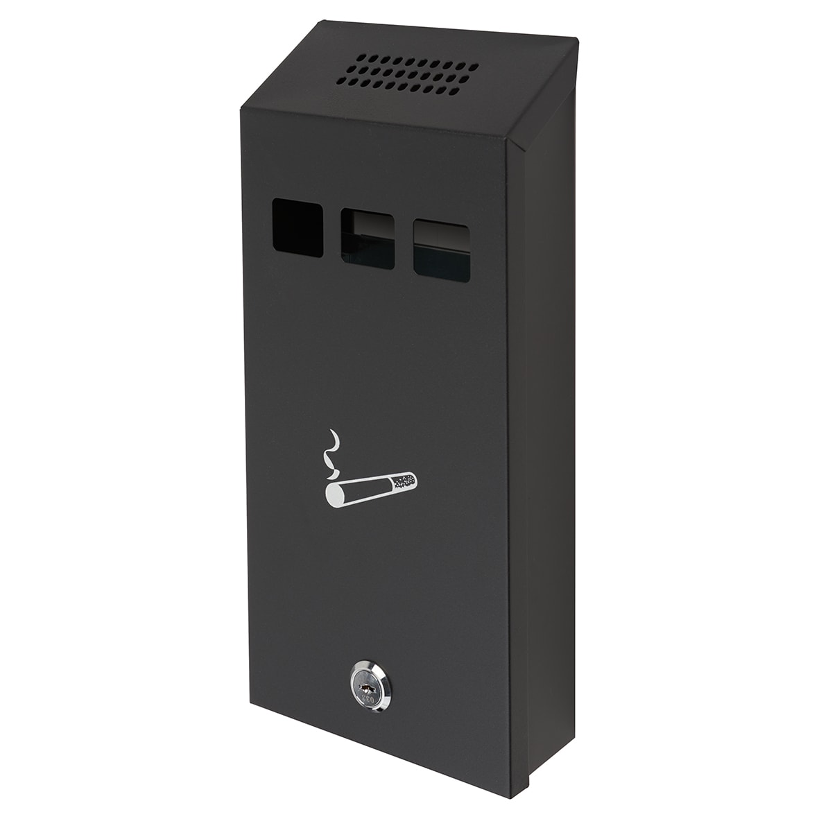 Compact Cigarette Bin - 147 x 323 x 60mm - Black