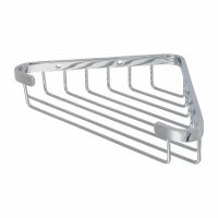 Style Wire Corner Shower Soap Dish Basket - 48 x 175 x 170mm - Polished Chrome