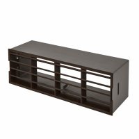 Flat Duct Air Brick with Adaptor - 204 x 60mm - Brown