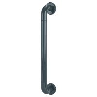 Anthracite Grey Nylon D-Bar Door Pull Handle on Rose - Screw Fix - 600mm c/c
