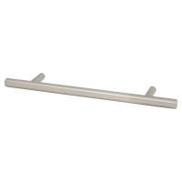 10mm T-Bar Cabinet Pull Handle - 128mm Centres - Satin Stainless Steel