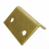 Angled Latch Plate - 35 x 24 x 15mm - Polished Brass