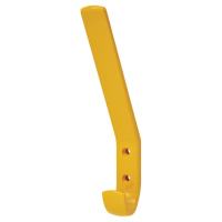 AR617A Nylon Single Hat & Coat Hook Face Fix - 164 x 20 x 35mm - Golden Yellow