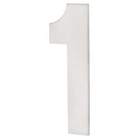 100mm Concealed Screw Fix Door Numeral - 1 - Polished Stainless Steel