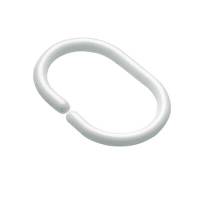 Shower Curtain Rings - C Ring Type - White - Pack of 12