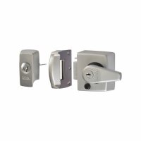 BS 3621:2007 Double Locking Nightlatch - 40mm Backset - Satin Chrome Case/Cylinder