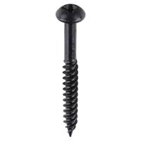Blackjax Pozi Round Head Wood Screws - 8 x 1 1/2" - Exterior Black Organic - Pack of 200