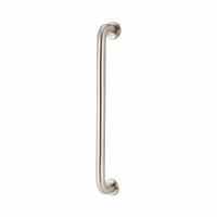 316 Satin Stainless Steel 32mm D-Bar Door Pull Handle on Rose - Bolt Fix - 650mm Centres