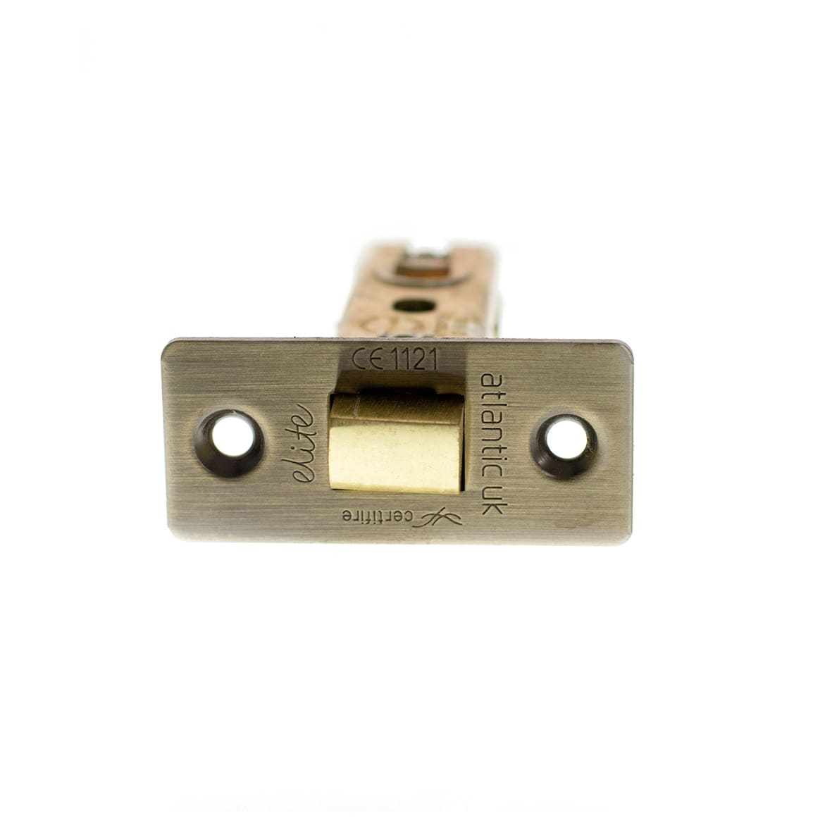 Fire-Rated Tubular Latch - 63mm Case - 45mm Backset - Square - Antique Brass
