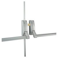 377 Rebated Double Door Push Bar Panic Exit Set - Timber Door