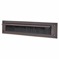 Brush Seal Interior Letter Tidy With Flap - 343 x 80mm - Brown