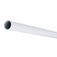 19mm Round Steel Hanging Rail Tube - 1219mm Length - White
