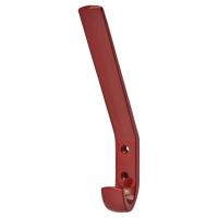 AR617A Nylon Single Hat & Coat Hook Face Fix - 164 x 20 x 35mm - Rouge Red