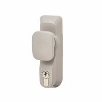 1413.KE.SE Outside Access Device - Rectangular Knob - Silver