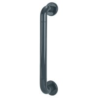 Anthracite Grey Nylon D-Bar Door Pull Handle on Rose - Screw Fix - 425mm c/c