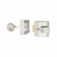 85 Double Locking Nightlatch - 40mm Backset - Polished Chrome Case/Cylinder