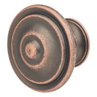 Alcott Round Cabinet Knob - 35mm Diameter - Antique Copper
