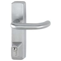 Outside Access Device with Cylinder - Lever - Sat Stainless Steel