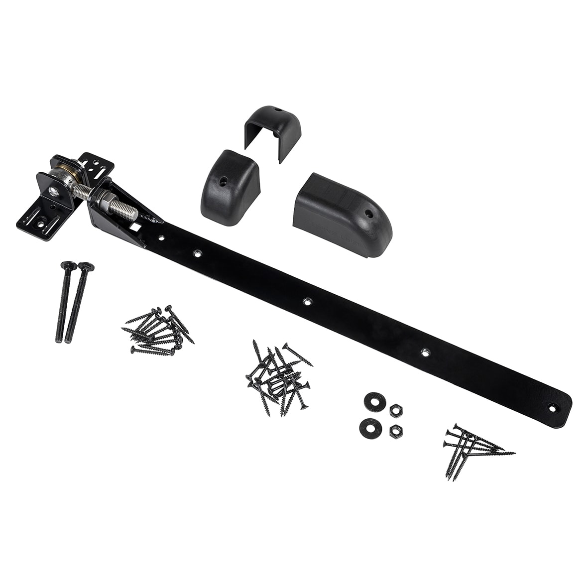 Advanced Heavy Duty Adjustable Hook & Band Gate Hinge - 700 x 57mm - Black Powder Coated - Pair