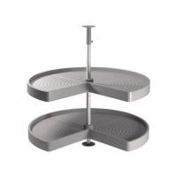3/4 Tray Carousel Set - Cabinet Width 900mm - Grey Plastic