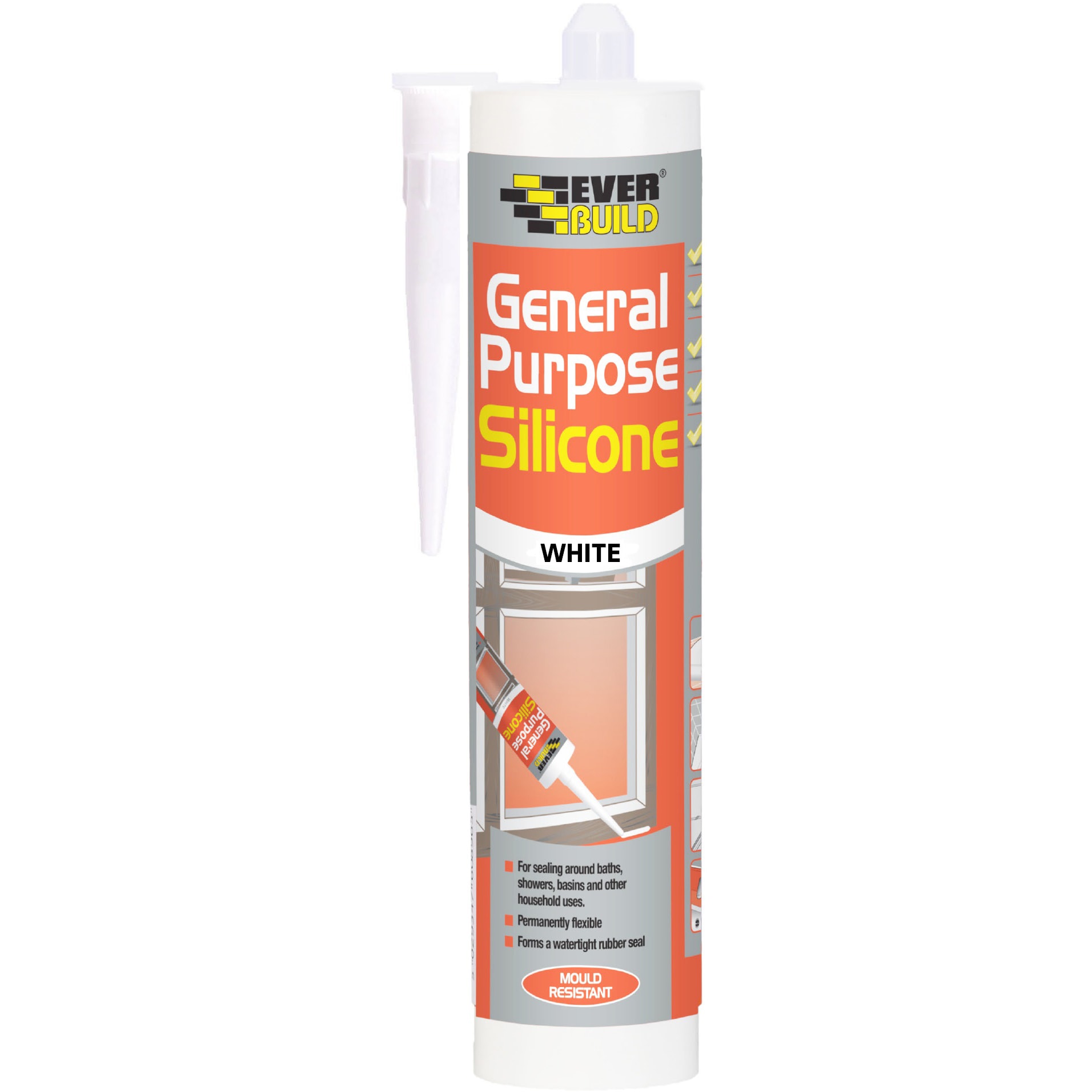 General Purpose Silicone Sealant - 280ml - White