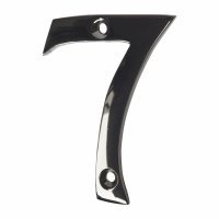 76mm Screw Fix Door Numeral - 7 - Black Nickel