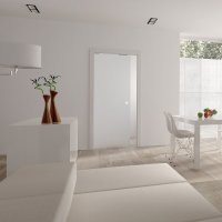 8mm Glass Single Pocket Door Kit - 125mm Finished Wall Thickness - 762 x 1981mm Door Size