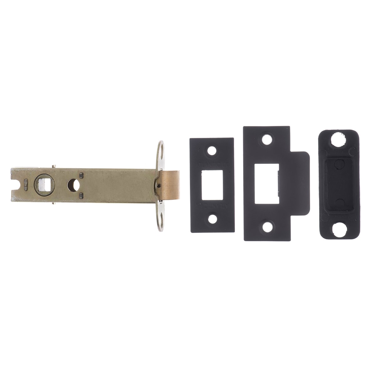 Heavy Duty Tubular Latch - 100mm Case - 75mm Backset - Square - Matt Black
