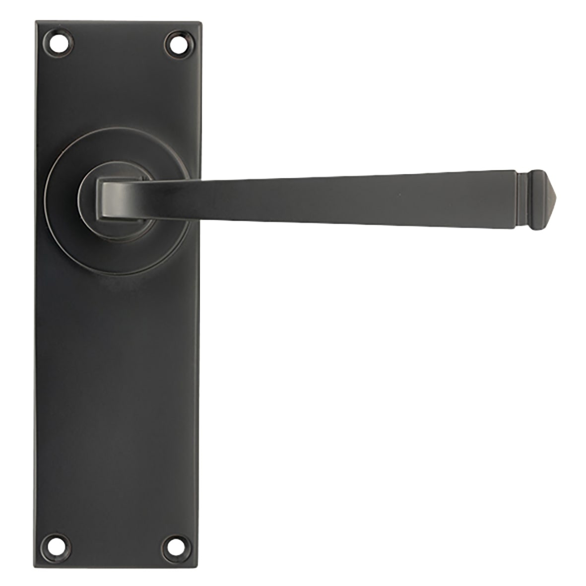 Aged Bronze Latch Door Handles - Avon Range - 152 x 48mm