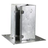 Bolt Down Fence Post Shoe - Bolt Secure - 50 x 50mm - Galvanised