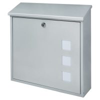 Aire Postbox - 370 x 364 x 114mm - Silver